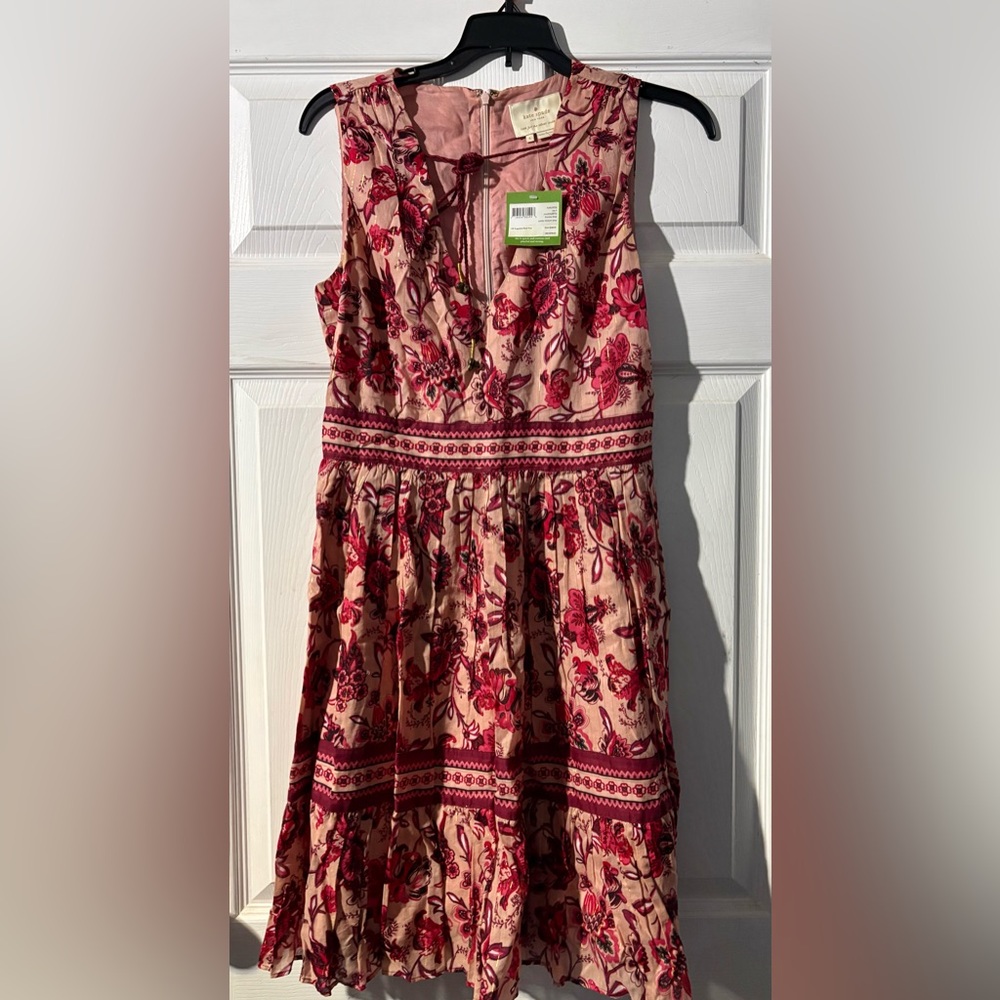 Kate Spade Floral Sleeveless Dress in Red and Cream